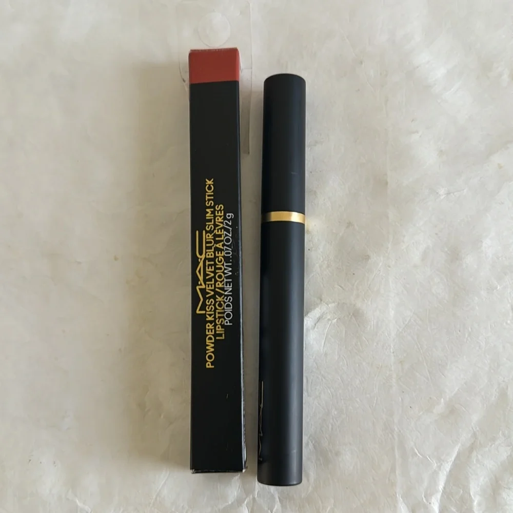 MAC Powder Kiss Velvet Blur Slim Stick Lipstick 895 Sorry Not Sorry NIB $28